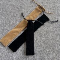 Pochette de protection pour éventail pliant en velours, sac en tissu artisanal ; Logo et impression florale personnalisables ; Idéal comme cadeau
