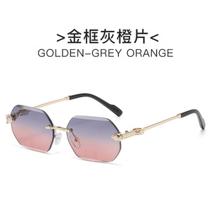 Gafas de Sol sin Montura con Diseño de Cabeza de Serpiente para Mujer, Lentes Degradadas, Protección UV400, Montura Metálica, Moda 2026 - Product Image 5