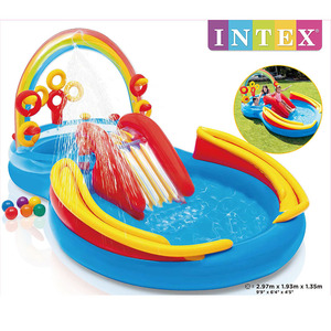 B02 Cổ Phiếu Bán Buôn <span class=keywords><strong>Intex</strong></span> 57453 2.97M X 1.93M X 1.35M Cầu Vồng Chơi Bơm Hơi Trung Tâm Bơi Hồ Bơi Trượt - Product Image 2