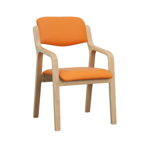 Ghế gỗ bán chạy dành cho phòng ăn, phong cách Bắc Âu, nội thất gia đình, ghế có tay vịn, mặt ngồi bằng da - Product Image 2