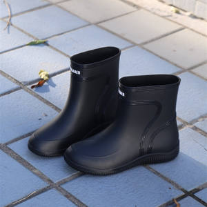 Bottes de pluie pour hommes, design surélevé, mi-<span class=keywords><strong>mollet</strong></span>, résistantes aux intempéries, fabrication OEM, saison des pluies - Product Image 6
