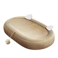 Griffoir et bac à litière extra large en sisal, résistant à l'usure, anti-écaillage, avec fonction de meulage intégrée, style mignon, pour toutes les saisons, fournitures pour animaux de compagnie