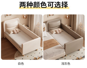 Solid wood children's modular bed widened bedside <b>cot</b> with guardrail boy and girl baby bed baby modular large bed - Product Image 3
