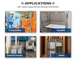 حاوية تخزين فولاذية خفيفة الوزن قابلة للفك لنقل وجمع البضائع في المستودعات والسوبر ماركت، سعة 500 كجم، مصنوعة من الفولاذ Q235 - Product Image 3