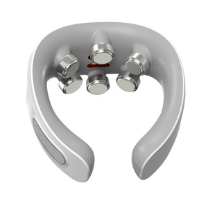 Neck Massager Pulse Vibration <b>Heating</b> Therapy <b>USB</b> Rechargeable For Home And Commercial Use White - Product Image 2