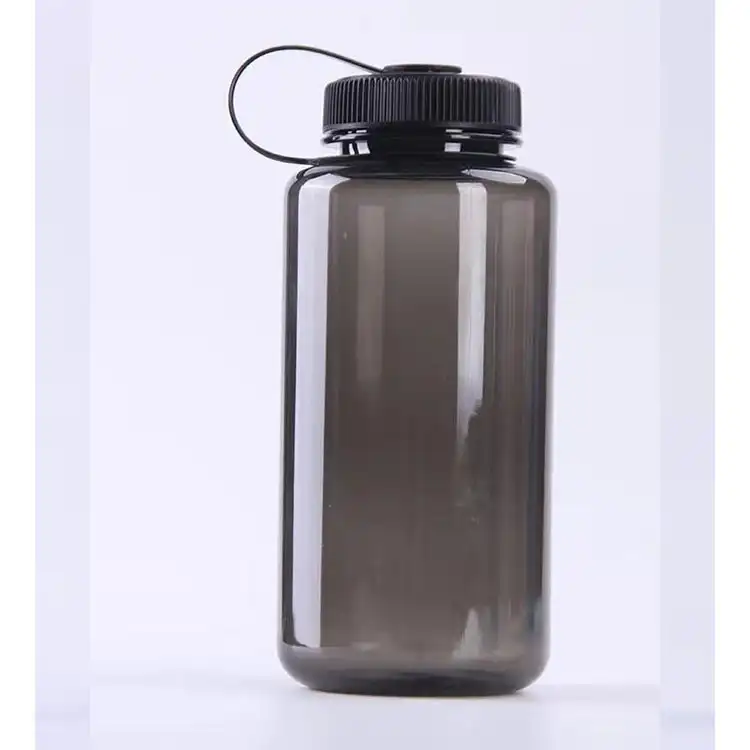 Botella de agua deportiva de plástico de color brillante, portátil, grande, 1000ml, 1 L, botella de agua de plástico