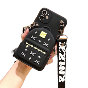 เคสโทรศัพท์ลายการ์ตูนพร้อมช่องใส่เหรียญ วัสดุซิลิโ<span class=keywords><strong>ค</strong></span>น TPU PC สำหรับ iPhone 6-16 PRO MAX PLUS X XS ดีไซน์หรูหรา พร้อมสาย<span class=keywords><strong>ค</strong></span>ล้อง<span class=keywords><strong>ค</strong></span>อ - Product Image 2