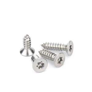 Tornillo de Cabeza Estrella con Ranura Triple de Seguridad, Tornillo Autorroscante de Ala Triangular de 2 Orificios, Tornillos de Máquina Antimanipulación con Pasador en el Centro - Product Image 4