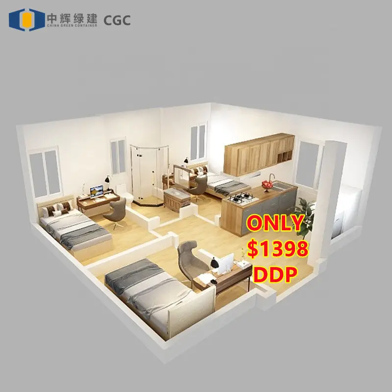 CGCH Low Cost Living Bedroom Toilet Kitchen 40ft 20ft Custom Luxury Prefab Shipping Container House For Sale