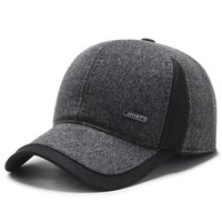 Gorra de Béisbol Deportiva Clásica de Lana Marrón de 6 Paneles para Hombre, Cómoda para Uso Diario, con Hebilla Metálica Ajustable