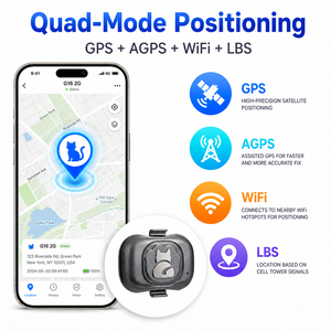 Mini Traceur GPS Étanche pour Chien et Chat G16, Application Gratuite, Sans <span class=keywords><strong>Abonnement</strong></span>, Alerte de Géolocalisation Entrée/Sortie, Historique des Trajectoires et Lecture de l'Histoire - Product Image 4