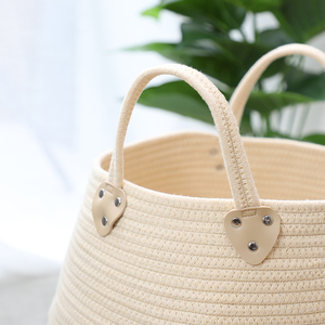 Lovely and nice design practical household using round cotton <strong>rope</strong> <strong>basket</strong> wholesale - Product Image 5