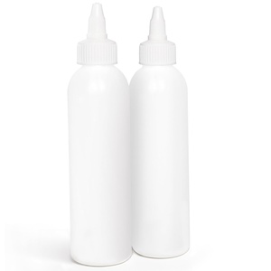 Flacon applicateur carré vide en plastique transparent de 100 ml avec bouchon distributeur à torsion pour crème - Product Image 1