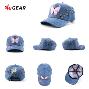 4ugear gorras Tùy Chỉnh Thêu Logo 5 Bảng Điều Chỉnh 4U Da Lộn Thể Thao Bóng Chày Mũ Mũ Với Biểu Tượng Tùy Chỉnh Snapback Được Trang Bị Mũ Cho Nam Giới - Product Image 2