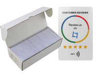 OEM Großhandel Passive PVC RFID NFC Karte mit NTAG213 Chip, individuell bedruckte Social-Media-Bewertungskarte für soziale Interaktion und Hotelnutzung