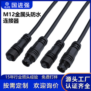 Skkeco M12 Waterproof Connector 2-Core Male Female <b>Plug</b> <b>In</b> Cable For Led Outdoor <b>Lighting</b> Equipment - Product Image 3
