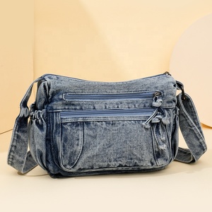 Borsa a <span class=keywords><strong>tracolla</strong></span> in Denim Unisex di grande capacità nuova a spalla singola Casual <span class=keywords><strong>portafoglio</strong></span> da viaggio per coppie borsa a <span class=keywords><strong>tracolla</strong></span> da <span class=keywords><strong>donna</strong></span> - Product Image 3