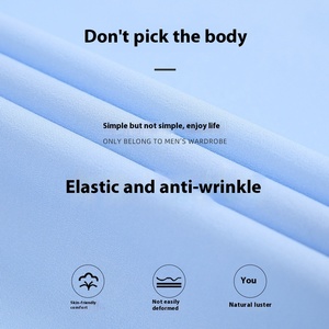 Chống Nhăn Kinh Doanh Cộng Với Áo Sơ Mi Công Nhân Mens Ăn Mặc Nếp Nhăn Miễn Phí Ăn Mặc Áo Sơ Mi Cho Nam Giới Dài Tay Áo Rhinestone Nút Áo Sơ Mi - Product Image 4