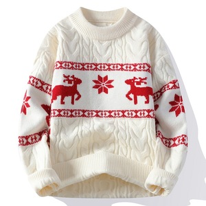 <span class=keywords><strong>Pull</strong></span> de <span class=keywords><strong>Noël</strong></span> OEM avec LOGO personnalisé Vêtements en jacquard Tricots à manches longues <span class=keywords><strong>Pull</strong></span> tricoté d'hiver <span class=keywords><strong>Pull</strong></span> de <span class=keywords><strong>Noël</strong></span> moche pour hommes - Product Image 1