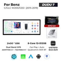 MEKEDE DUDU7 Radio multimédia GPS double bande 12.3 2400*896 écran 2K Car-play Mise à jour automatique OTA pour Benz C GLC W205 X253 2015-2019