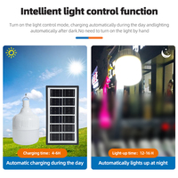 Nouveauté Lampe de camping portable pour l'extérieur Lumière solaire rechargeable 50W 100W Ampoule LED d'urgence