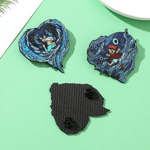 เข็มกลัดการ์ตูนอนิเมะญี่ปุ่นรูปเด็กผู้หญิงตัวเล็กทำจากโลหะอัลลอยแบบข้ามพรมแดนสำหรับสลักปกเสื้ออุปกรณ์เสริมกระเป๋า - Product Image 5