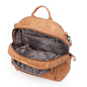 <span class=keywords><strong>Zaino</strong></span> da Viaggio per <span class=keywords><strong>Donna</strong></span> in 7 Colori, Leggero e di Grande Capacità, in <span class=keywords><strong>Pelle</strong></span> PU Retrò con Molte Tasche con Cerniera - Product Image 6