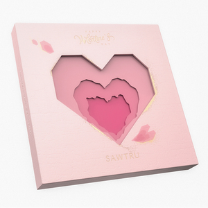 Nuevo diseño Tapa en forma de corazó<span class=keywords><strong>n</strong></span> Base <span class=keywords><strong>N</strong></span> Caja de regalo rígida Tablero gris Incrustaciones Rectangular Caja de chocolate - Product Image 5