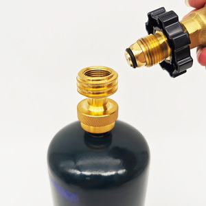 Adaptador de vial de propano QCC y <span class=keywords><strong>POL</strong></span> Adaptador de cobre Adaptador de cilindro de gas para acampar al aire libre Estufa de gas Convertidor de gas - Product Image 5
