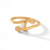 Gemnel dauerte Design klassische Brücken form Ringe mit einem Zirkon ringe