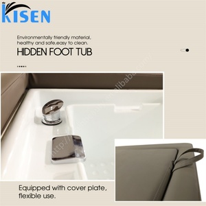 Kisen Unique Fonctions Complètes Shampooing Tête Spa Massage Lit Chauffage Dossier avec Pédicure Pied Évier Salon Table - Product Image 5