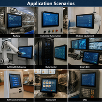 Ordinateur tout-en-un industriel tactile de 15,6 pouces, entièrement étanche et intégré, pour l'automatisation industrielle