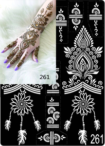 <span class=keywords><strong>Prix</strong></span> usine réutilisable beauté temporaire main <span class=keywords><strong>dessin</strong></span> <span class=keywords><strong>tatouage</strong></span> pochoirs henné inspiré autocollants - Product Image 5