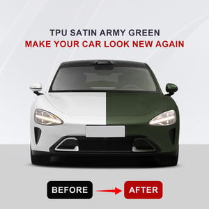 Film <span class=keywords><strong>de</strong></span> protection <span class=keywords><strong>de</strong></span> carrosserie XTFF TPU SATIN ARMY GREEN PPF 7,5 mil, anti-UV/<span class=keywords><strong>IR</strong></span> à 95 %, auto-réparant, changeant <span class=keywords><strong>de</strong></span> couleur, imperméable et résistant au sable - Product Image 5