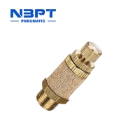 Silencieux pneumatique série BSLM, silencieux d'échappement d'air en laiton fileté G1/4\", pour accessoires de pompe à vide et de compresseur d'air