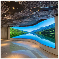 Module d'affichage LED flexible P1.86, écran incurvé 320*160 pour stand d'exposition, salon professionnel, mur vidéo LED créatif immersif