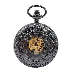 Factory Direct Sales <b>Silver</b> Alloy Mechanical <b>Pocket</b> <b>Watch</b> <b>Chain</b> Vintage Self-Winding 47mm Dial No Waterproof Gift for - Product Image 1