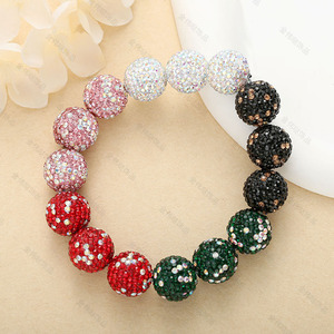 Nouvelle annonce acrylique argile diamant boule couleur Bracelet strass perles pour bricolage matériaux faits à la main accessoires fabrication de bijoux - Product Image 1