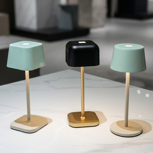 <span class=keywords><strong>Lampe</strong></span> de table rechargeable, décoration d'hôtel, classique, personnalisée, hauteur 20 cm, tactile, luxe, sans fil, <span class=keywords><strong>mini</strong></span> <span class=keywords><strong>lampe</strong></span> de table pour restaurant - Product Image 2
