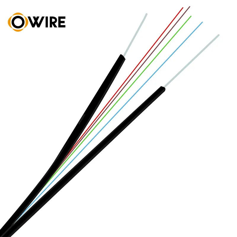 Owire 도매 가격 1km 롤 2 4 12 코어 실내 ftth 광섬유 케이블