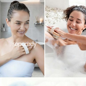 Brosses de bain en bambou personnalisées avec logo, brosses de massage professionnelles en bois de bambou, douces et durables, pour le nettoyage de la peau - Product Image 6