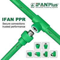 Фитинг IFAN DIN 8077/8078 для водопровода, PPR, PN25, пластиковый, колено, тройник, соединитель для труб PPR, фитинг для труб PPR