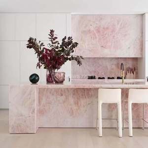 Sự lựa chọn tốt nhất trang trí nhà bếp đảo màu hồng Đá Cẩm Thạch nhà bếp Countertop tùy chỉnh thiên nhiên Onyx phòng khách đảo thanh hàng đầu - Product Image 1