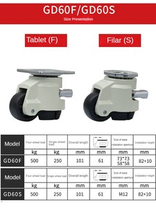 Có thể điều chỉnh nhiệm vụ nặng nề giàn giáo xoay phanh thép bánh xe xoay tấm gắn có thể thu vào bánh xe chân chủ Caster - Product Image 5