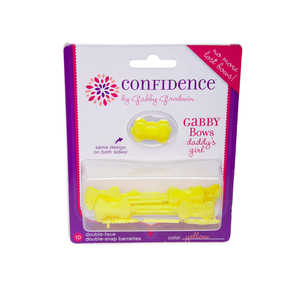 Pasadores para el cabello con lazo GaBBY antideslizantes de doble cara y doble broche, color amarillo, para niña (10) - Product Image 1