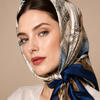 Écharpe en soie personnalisée, écharpe décorative imprimée, différentes façons de porter pour femmes