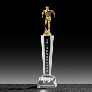 उच्च गुणवत्ता वाले खेल प्रीमियम ट्रोफेई पुरस्कार क्रिस्टल ट्रॉफी धातु क्रिस्टल ग्लास ऐक्रेलिक पुरस्कार ट्रॉफी - Product Image 4