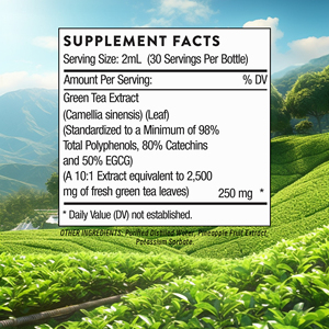 Wholesale Custom Green Tea Extract Drops Liquid Contains 250 mg Green Tea Extract Digestion Support Workout Support - Product Image 2