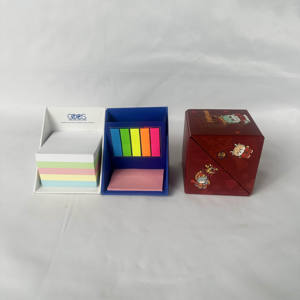 <span class=keywords><strong>Bloc</strong></span>-notes cube pliable auto-adhésif personnalisé 8x8cm avec porte-stylo en carton rigide pour usage promotionnel - Product Image 5