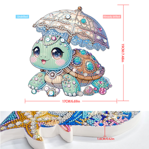 Simpatica Tartaruga in PVC con Strass, Ornamento Creativo Ecologico da Tavolo, Pittura Diamante 5D <span class=keywords><strong>per</strong></span> Bambini, Decorazione Artistica Fai-da-Te - Product Image 5